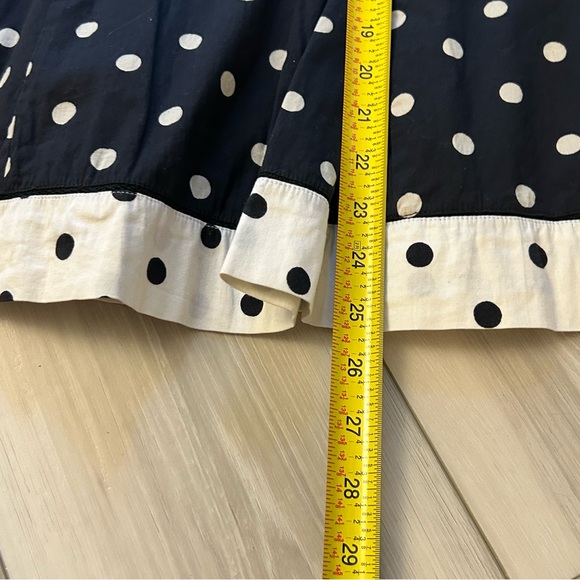 Carole Little Womens Polka Dot Fit-flare Cotton Midi Skirt Lined Size 8 EUC Blue - Picture 8 of 9